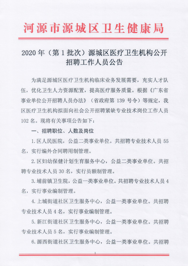 龙城区卫生健康局全新招聘启事发布